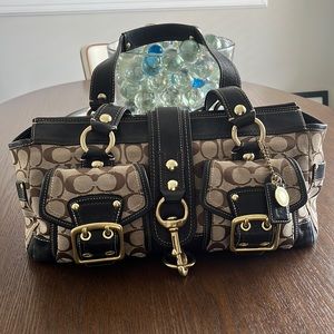 Coach 10341 Mandy 65th Anniversary Legacy Satchel Brown Purse